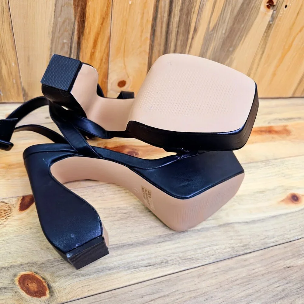 LULUS Platform Ankle Strap Heels Size 9